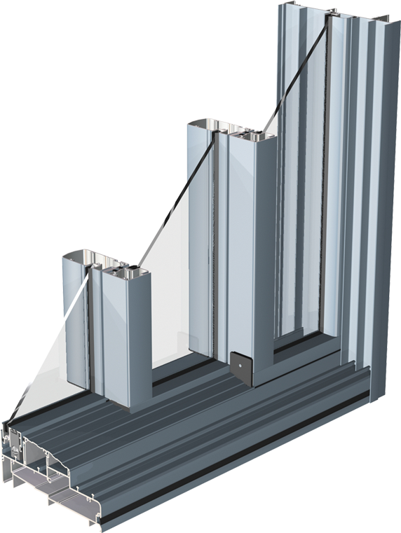 Multi track sliding doors